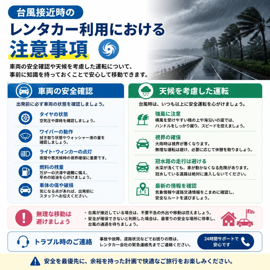 レンタカー利用の注意点