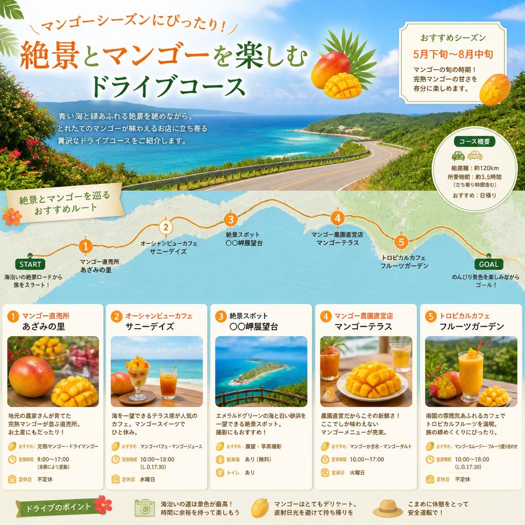 マンゴーを楽しむためのドライブコース